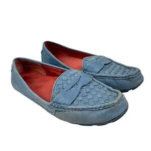 White Mountain Blue Speedboat Leather Driving Mocs Moccasins Loafers 9